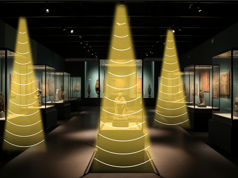 展覽館、博物館、畫廊、展廳等場景使用定向音箱