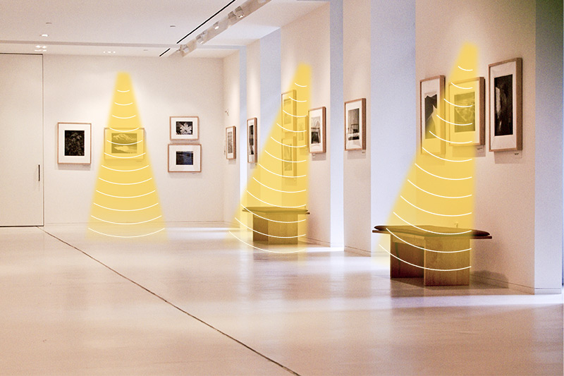 展覽館定向發聲，聲音分區，互不干擾