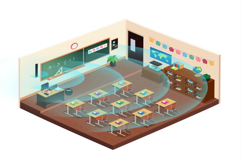 清聽(tīng)聲學(xué)均衡聲場(chǎng)的教室音箱