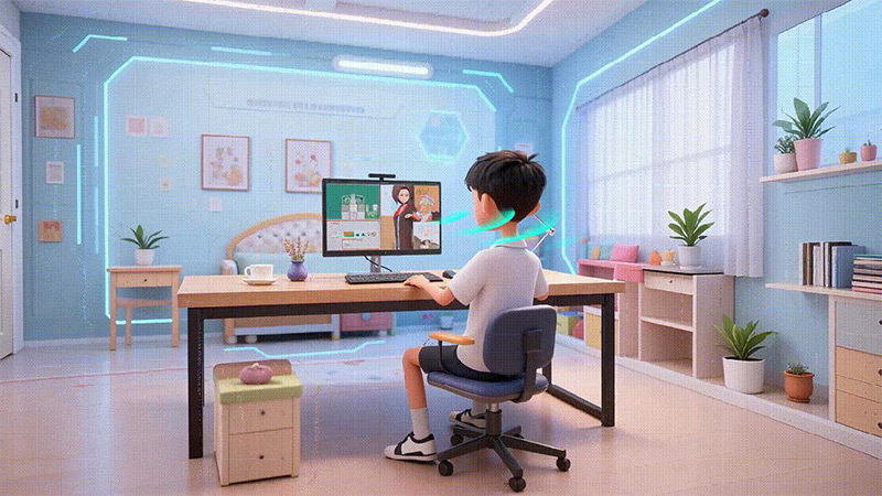 智慧課堂中的聚音屏，定向發聲