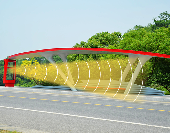 公交站臺定向揚聲器提供清晰車輛到站信息，避免聲音擴散，維護環境寧靜。