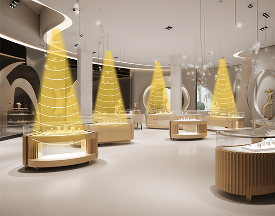 專柜定向喇叭提供區域專屬信息和促銷活動介紹，避免干擾，增強購物體驗。